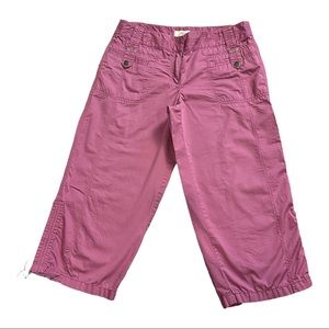 Loft Purple Cargo Crops Size 6